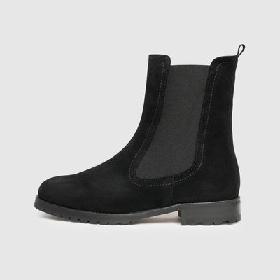 Suede and velour boots for women