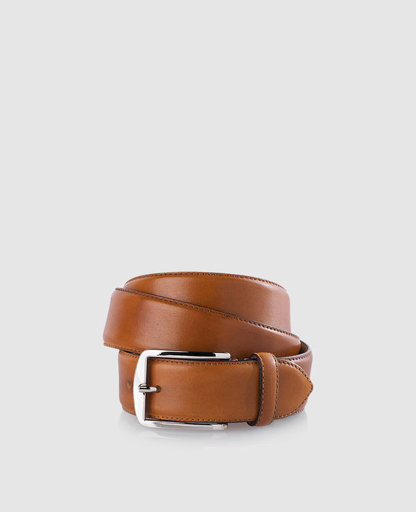 Men's belt in Cognac - Cognac